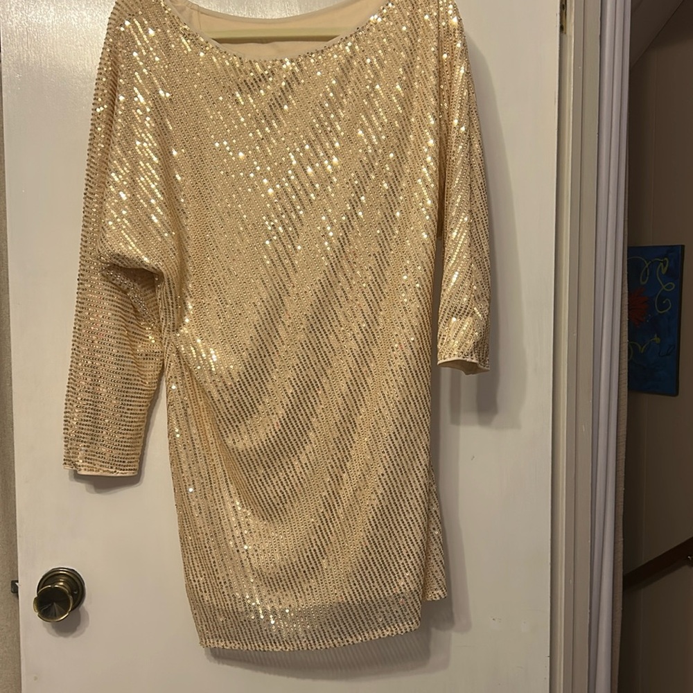 Gold Sequin Women's Top